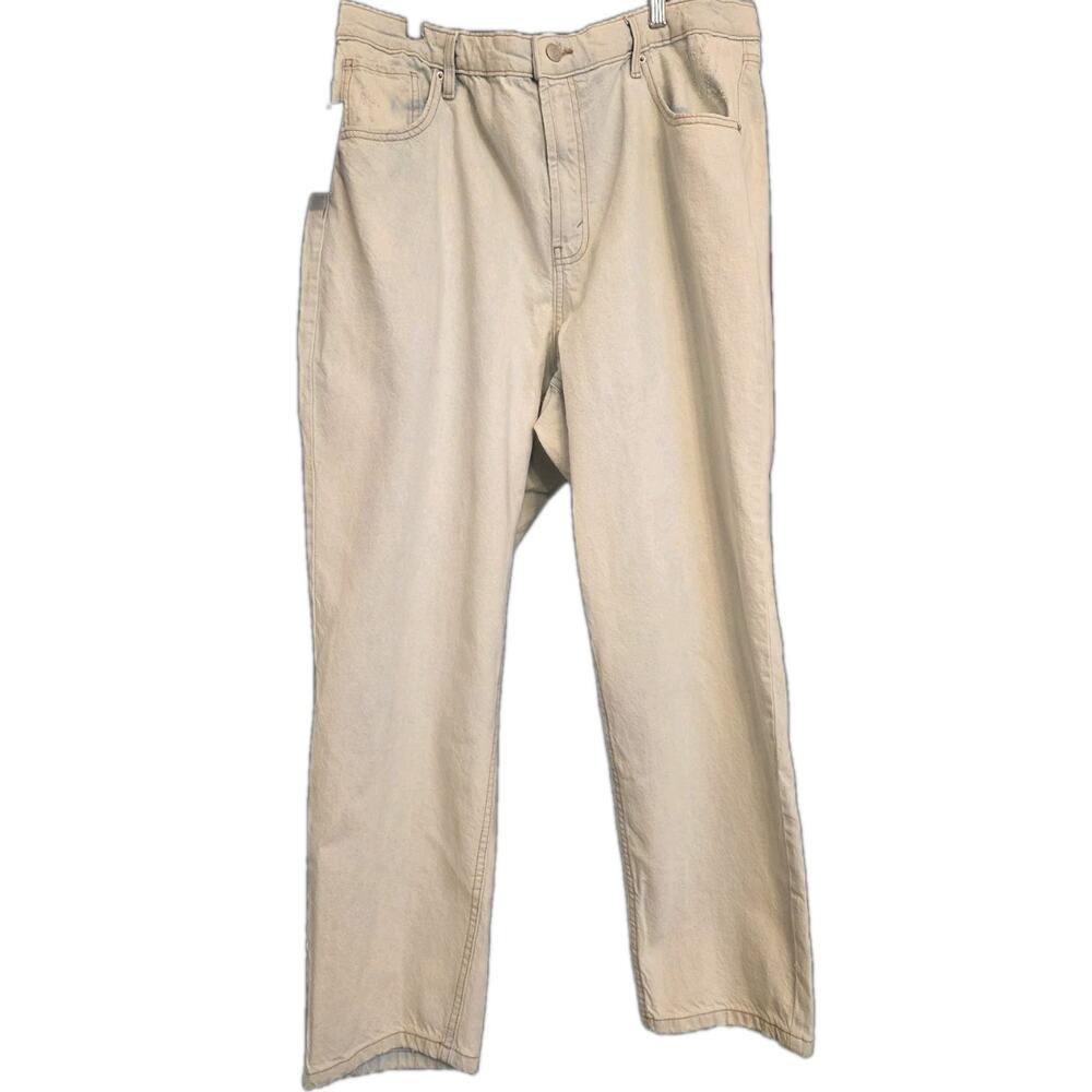 NWT Size 17 Women's Jeans 28" Inseam Bleached High Rise Tapered Leg MSRP $25